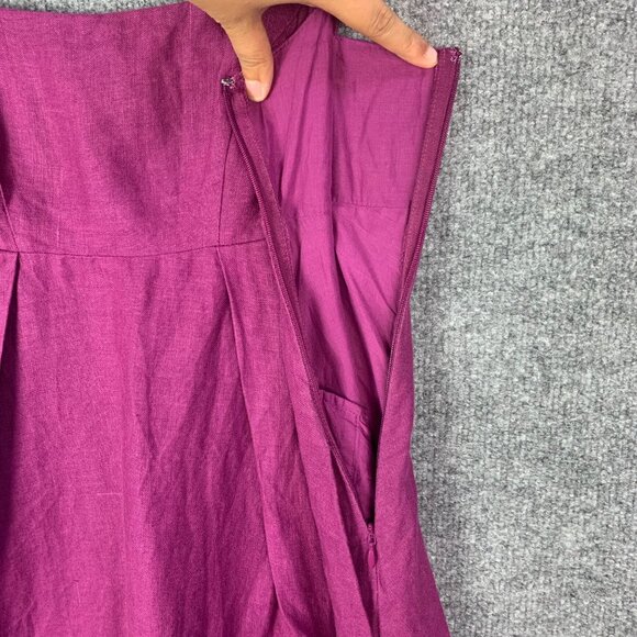 New $169 Banana Republic Kenza Linen Mini Dress in Berry Delicious Size 2 - Picture 10 of 15